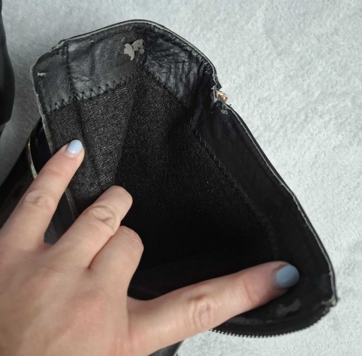 Ghete negre lucioase, cu toc patrat, 41