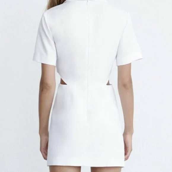 Къса Бяла рокля Zara