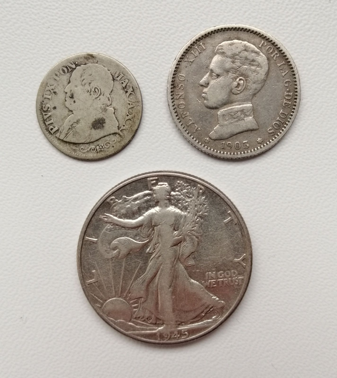 Lot 3 monede argint străine