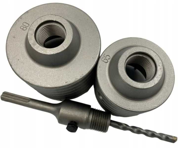 Set freza carota vidia beton 65 mm + 80 mm cu burghiu  (S0557)