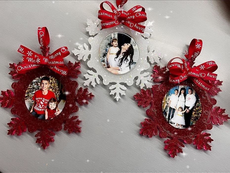 Коледна играчка за елха със снимка