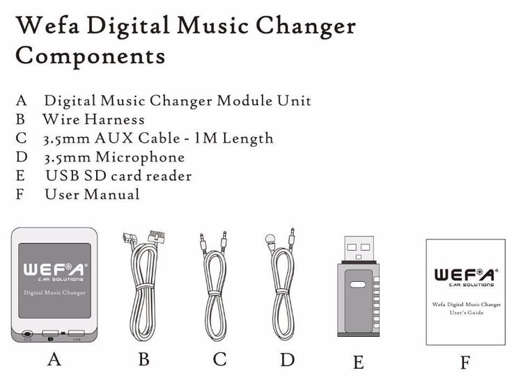 Дигитален чейнджър Wefa с Bluetooth 4.0 / mp3,wav,flac..Vw,audi,subaru