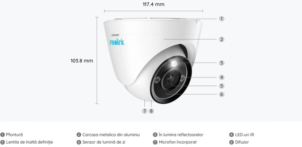 Camera de supraveghere Reolink P434 cu inteligenta artificiala