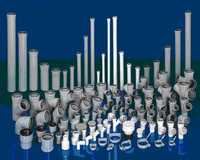 Канализационные трубы и фитинги от Ф32 до Ф200 в широком ассортименте