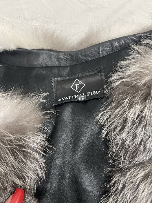 Haina de blana din vulpe naturala