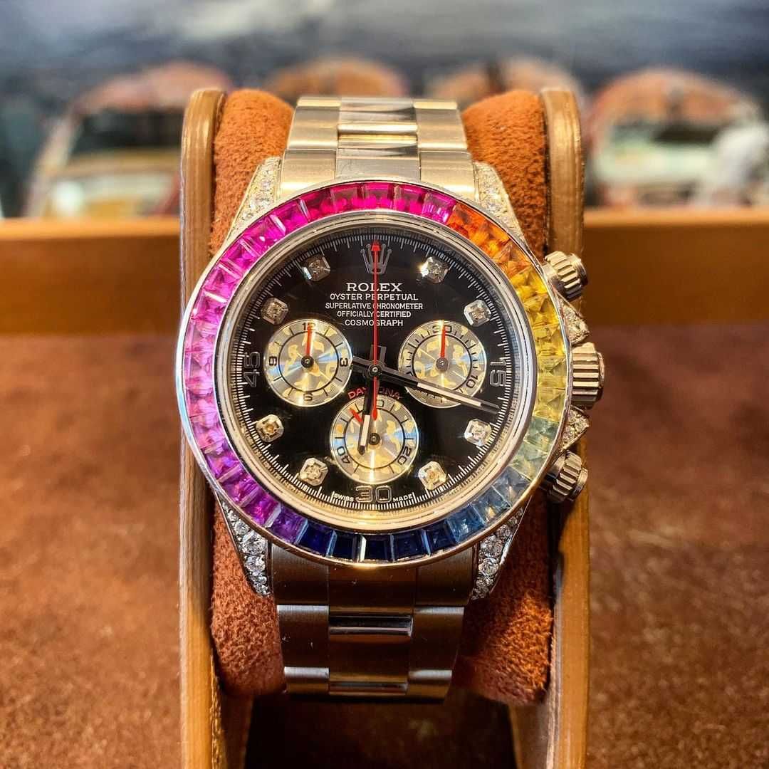 Часовници Rolex Daytona Rainbow злато - сребро