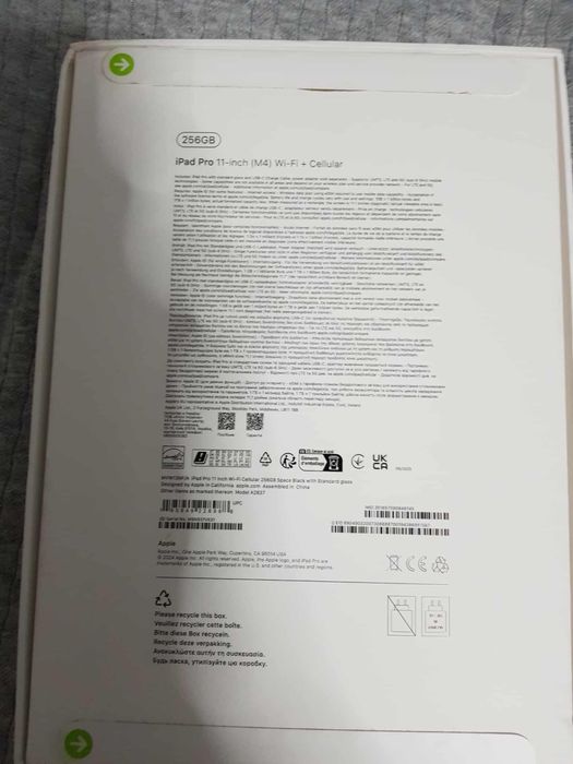 Ipad pro 11” m4 256gh