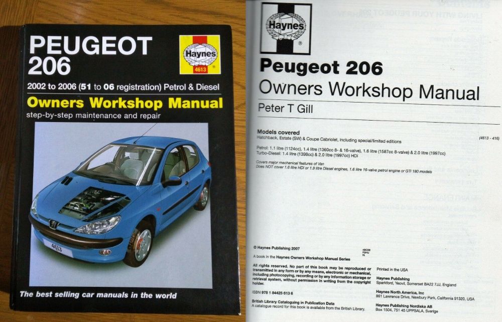 Manual auto Haynes Peugeot 106; 107; 206; 306; 307; 309 anii 1986-2011