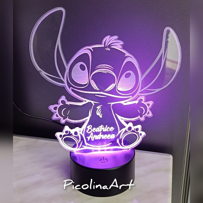 Lampă led Stitch cu numele dorit