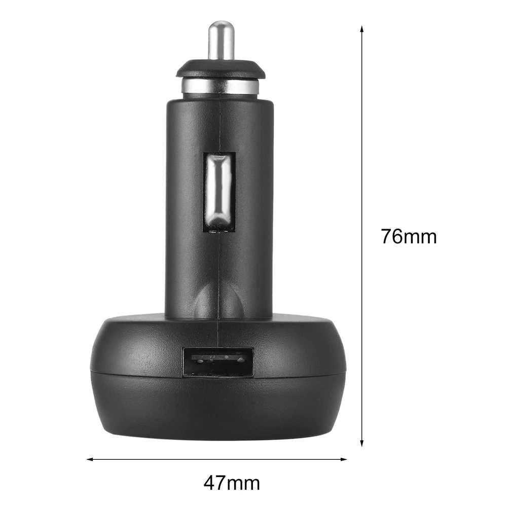 LED 3в1 USB зарядно за телефон за кола,Волтметър,Термометър,Амперметър