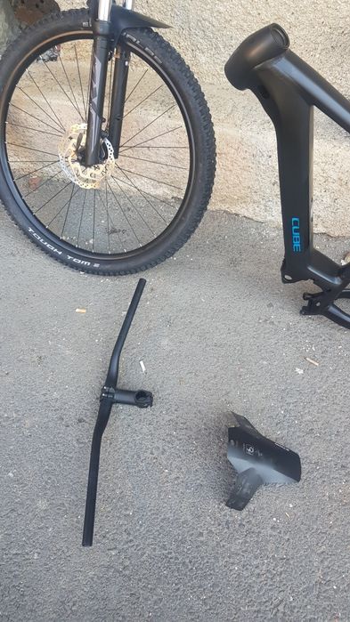 Furca 29 MTB cu roată 29×2,25,complet echipata, cauciuc Schwalbe