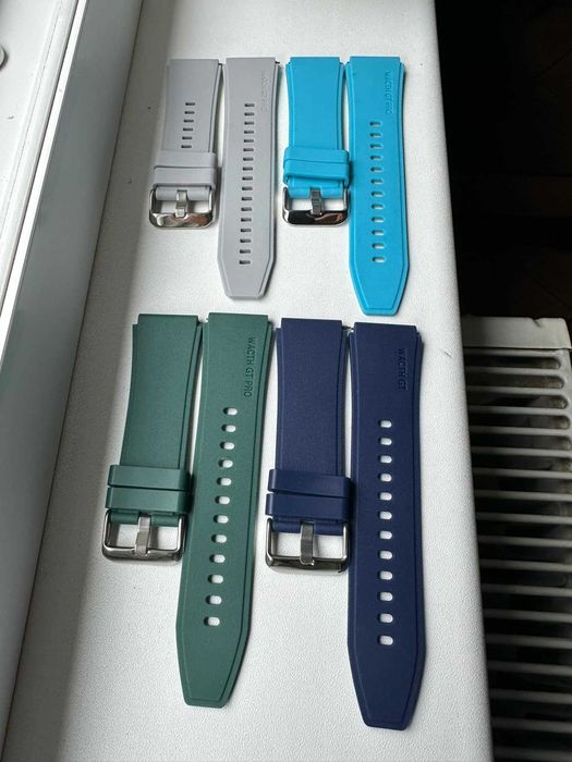 Curele silicon Huawei Watch GT2 Pro/GT3  Pro (catarama argintie)