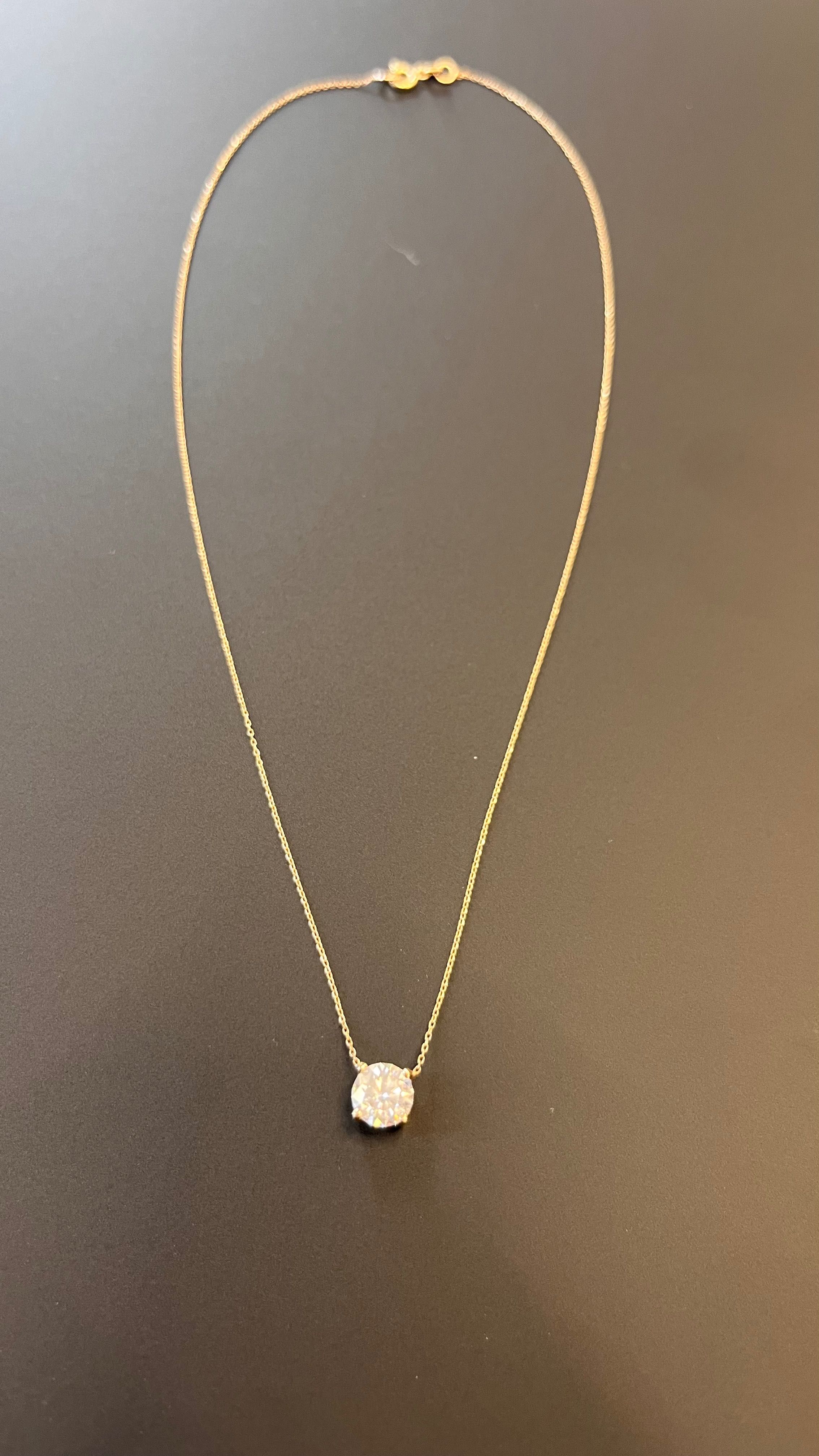 Колие с диамант - злато 14К / 1 carat