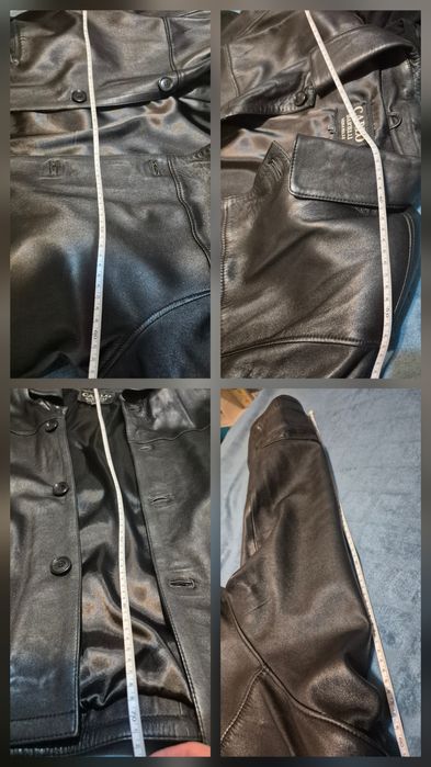 Geacă din piele naturală Carlo Bartelli, mărimea M – nouă, nepurtată