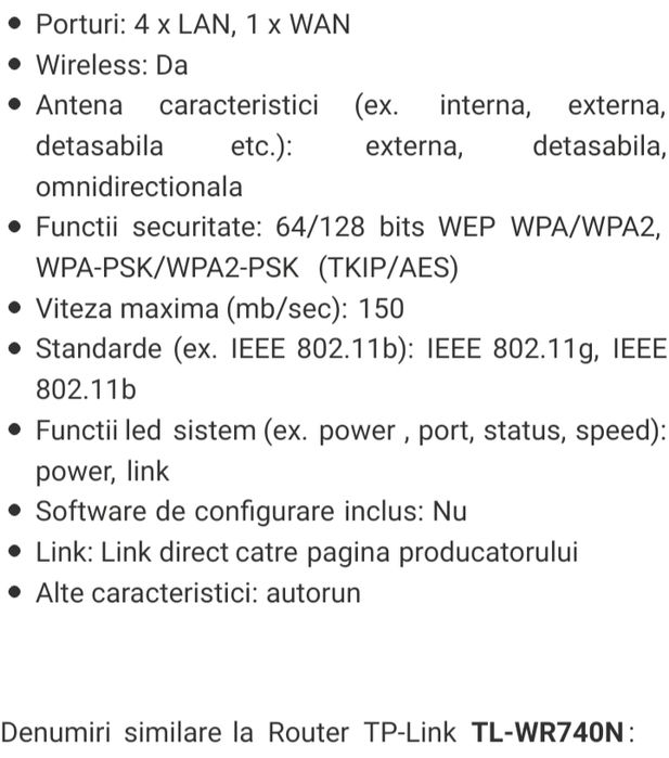 Router tp link wr 740 n