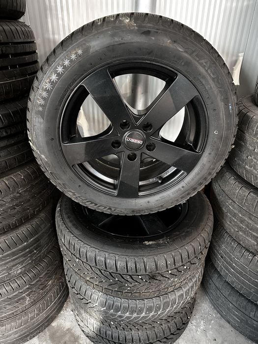 Jante audi cu anvelope m+s 5x112  , DOT 22