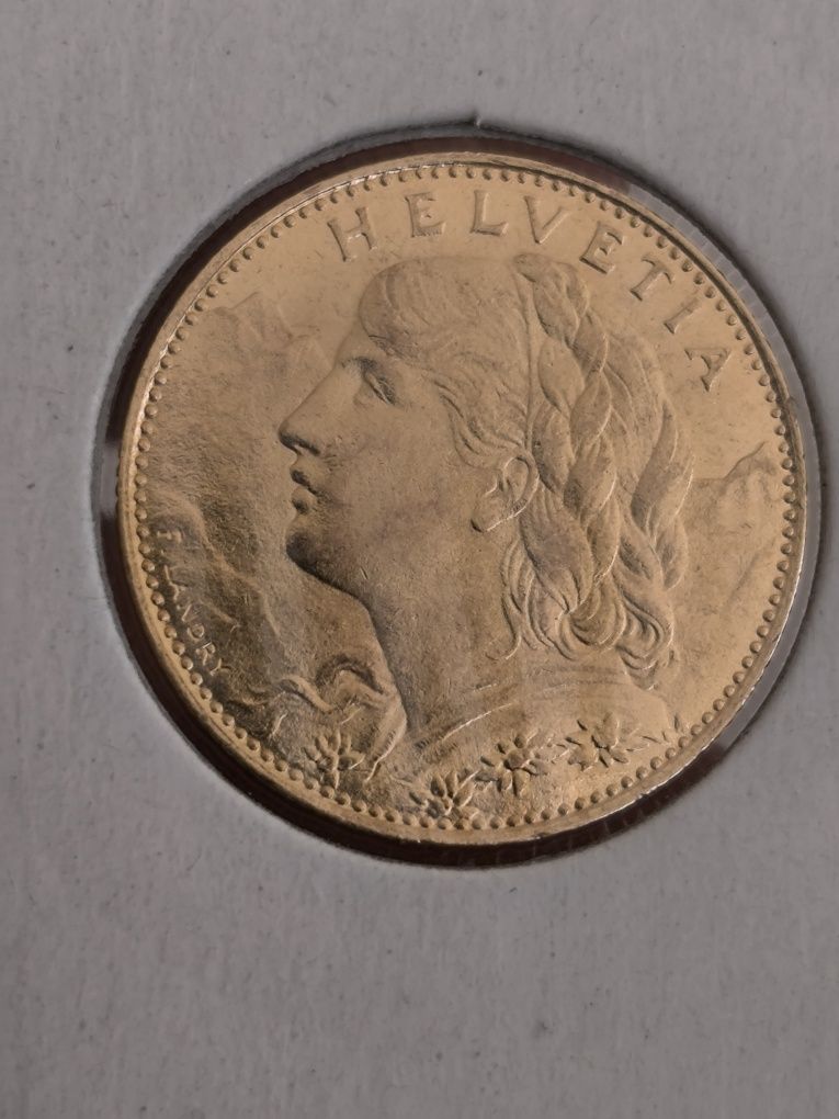 10 франка 1922 год, злато, тегло 3.23 гр, проба 900/1000 (21.6 к)