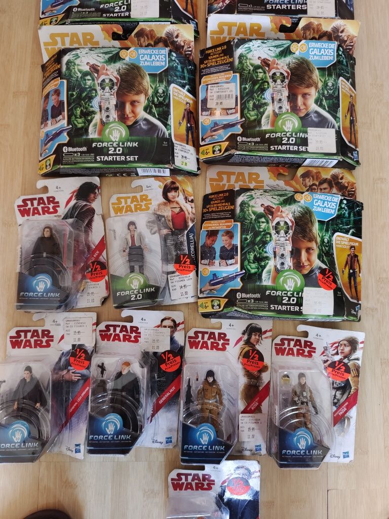 starwars force link/2.0 si figurine han solo, kylo ren, heneral hux