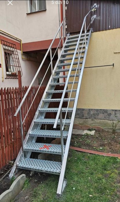 scarii metalice zincate exterioare și pentru incendii , platforme, pod