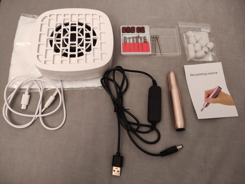 Комплект електрическа пила за нокти + прахоуловител