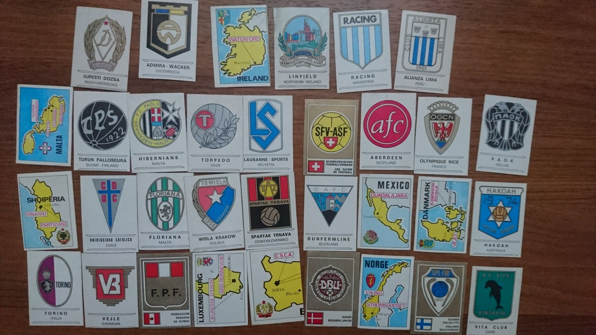 Stickere fotbalisti vechi Panini 1975>1983