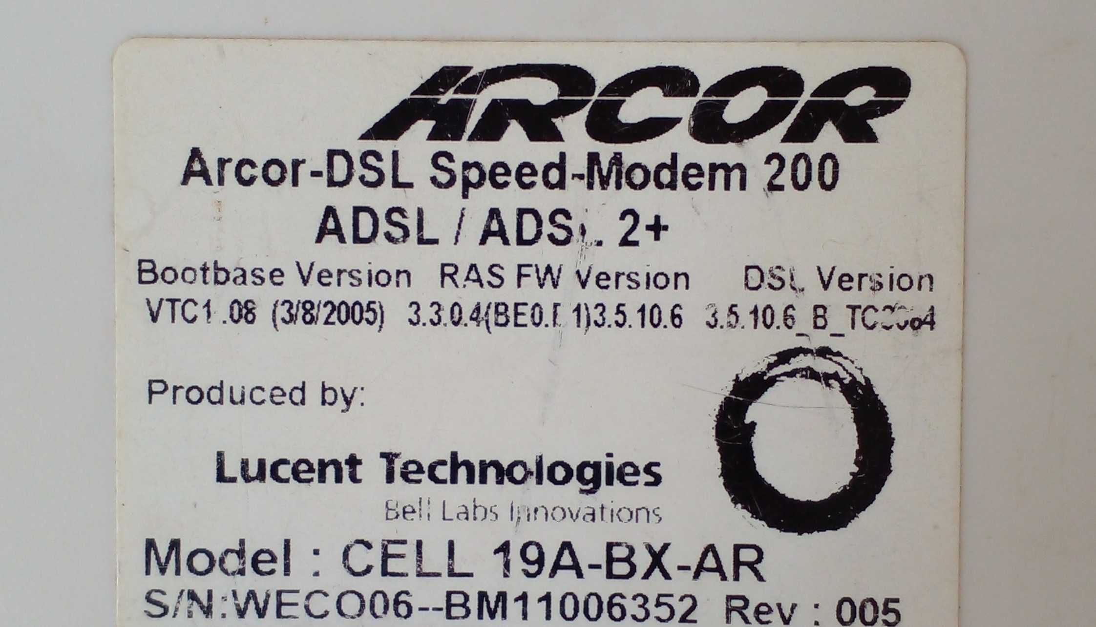 Модем Arcor DSL 200