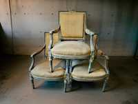 Комплект от четири френски кресла от 19-ти век.