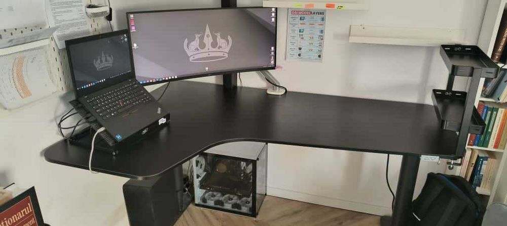 Ikea Bekant - birou pe colt reglabil electric