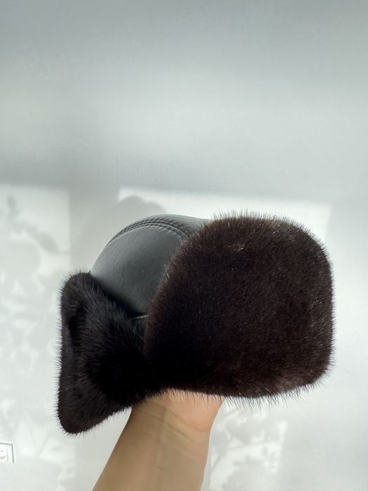 Шапка ушанка норковая