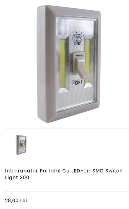 Intrerupator portabil cu Led