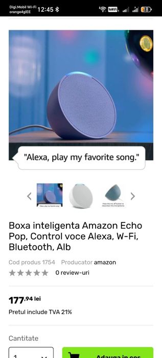 Boxa Alexa echo pop