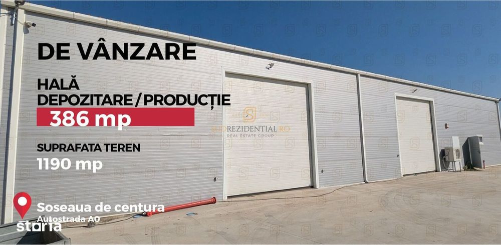 Hala industriala productie, localizare strategica in Popesti Leordeni