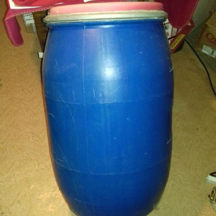 Butoi plastic 120 litri cu capac cu cerc