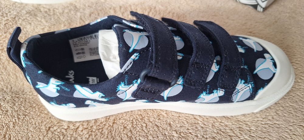 Нови детски кецове/маратонки Clarks, 31,  унисекс, етикет, тъмно сини