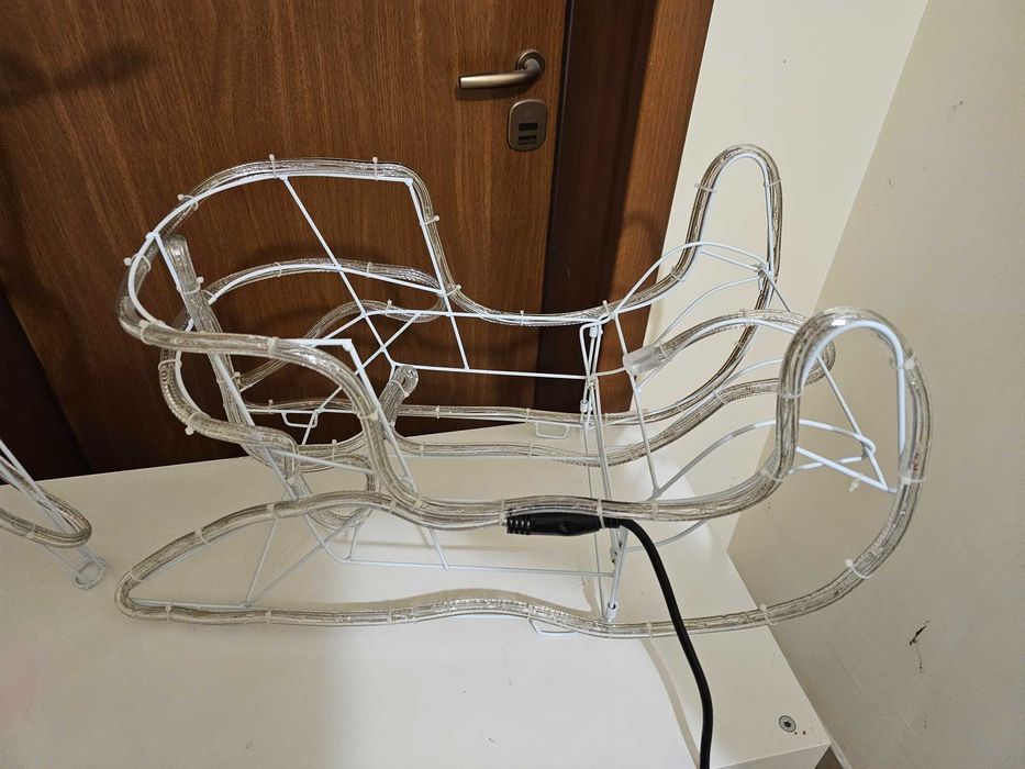 Еленче със шейна LED коледна украса