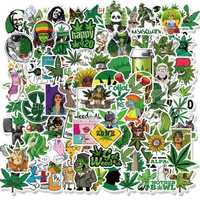 УНИКАЛНИ стикери Марихуана,Канабис (Weed,Marijuana,Cannabis,ТHC,Smoke)