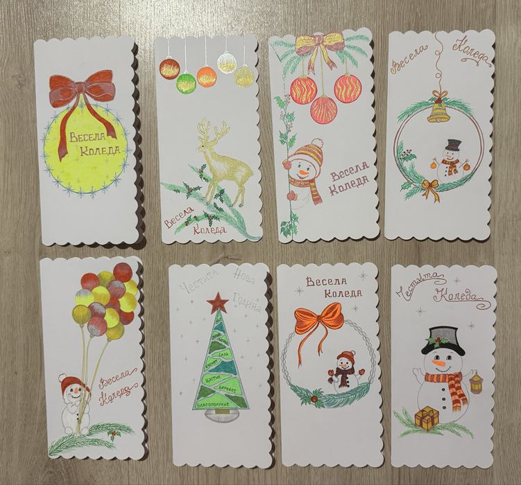 Ръчно рисувани карточки