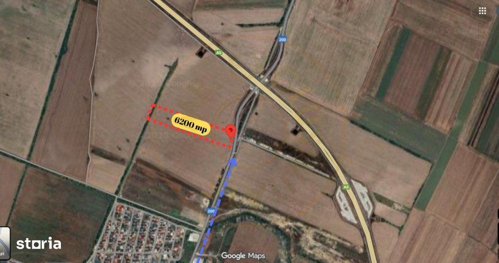 Teren intravilan cu acces direct la DJ 200 si A0 | 6.118 mp | Ștefane