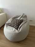 Puf confortabil + pernă grey color XL size