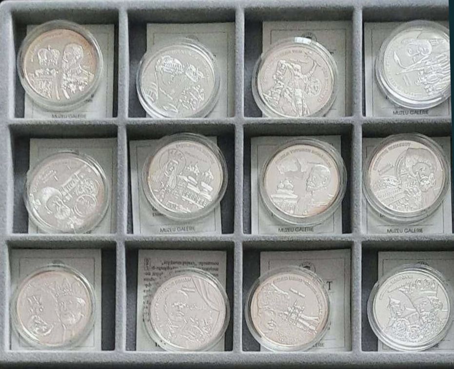 Colectie Romani Mari / Mari Romani 24 monede argint finete 0.999%