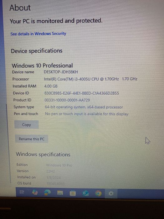 Laptop Lenovo Intel Core I3