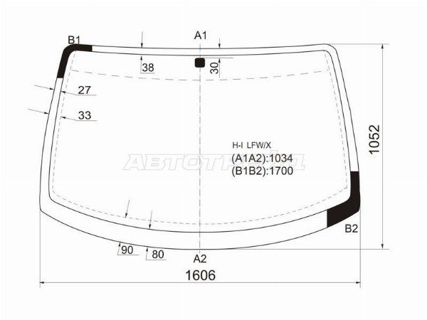 Стекло лобовое  Hyundai H-1