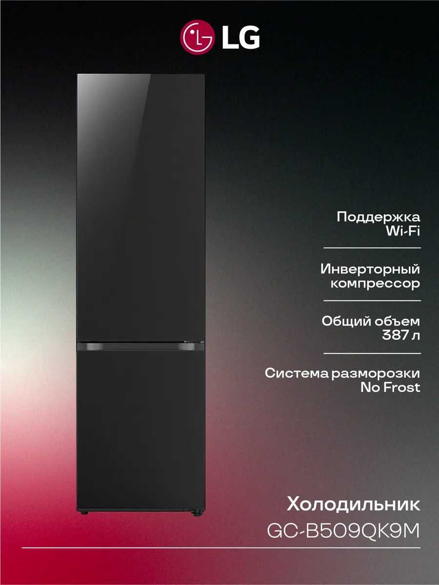 Холодильник LG GC-B509QK9M | 422л | DoorCooling+ | Темный графит