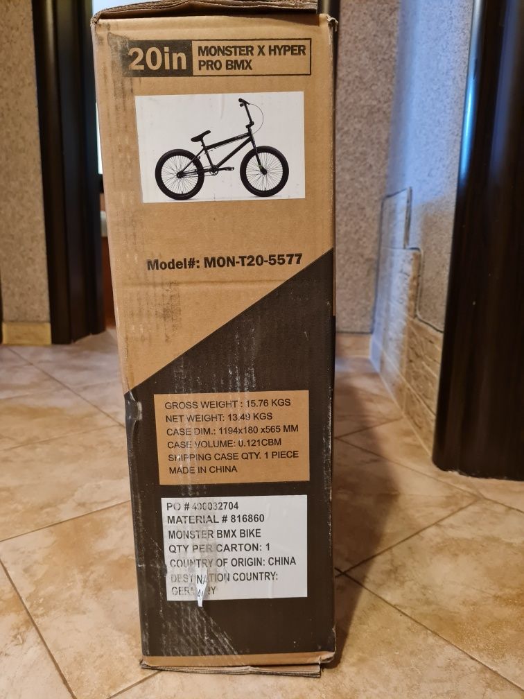 Велосипед Monster Energy X Hyper PRO BMX, модел MON-T20-5577, черен