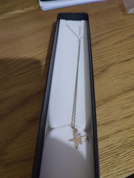 Colier argint cu pasăre colibri + lanț