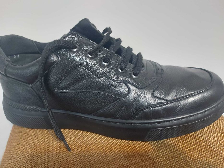 Vand pantofi sport piele Marelbo culoare negru marimea 43