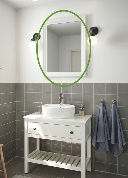 Oгледало IKEA TOFTBYN, с бяла рамка, без забележки   1̶0̶0̶ ̶ 65 лв
