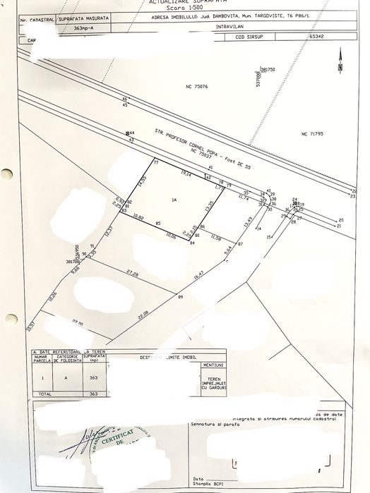 De vanzare teren intravilan, zona de centura a Parcului Chindia!363mp