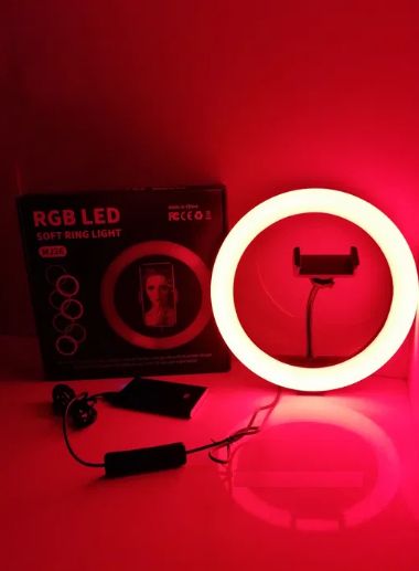 + Подарок! Цветная Селфи Кольцевая Лампа 20см LED RGB tik tok likee