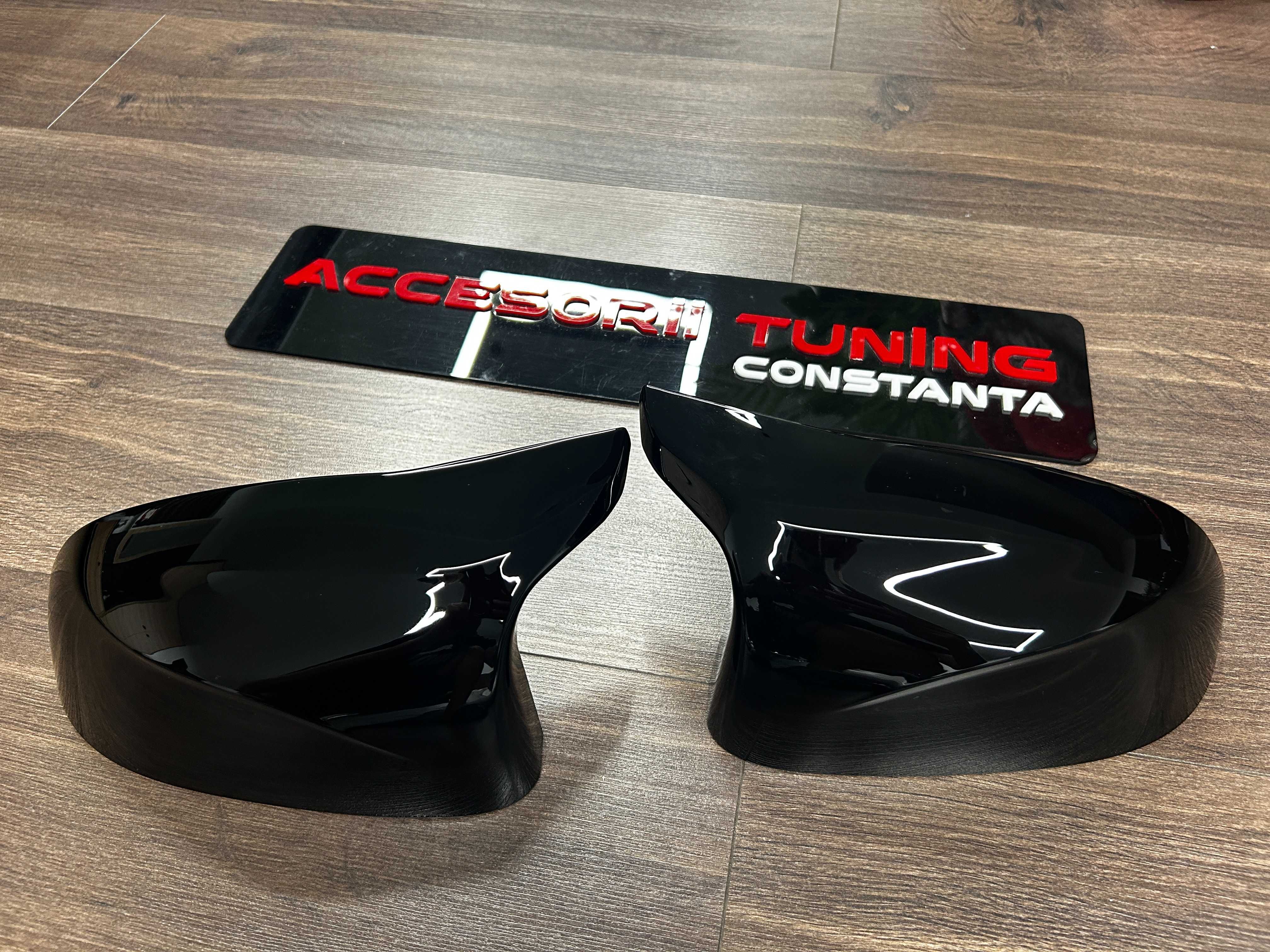 Capace Oglinzi Tip Batman BMW X3 F25 X4 F26 X5 F15 X6 F16 Negru Lucios